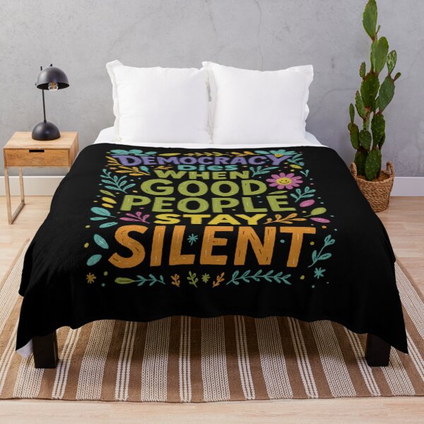 Item preview, Democracy Dies When Good People Stay Silent No Kings protest march Shirt designed and sold by YourgiftShop.
