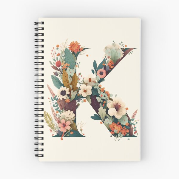 Item preview, Floral K Monogram - Vintage Botanical Initial designed and sold by BinormalStuidos.
