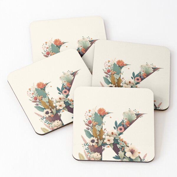 Item preview, Floral K Monogram - Vintage Botanical Initial designed and sold by BinormalStuidos.