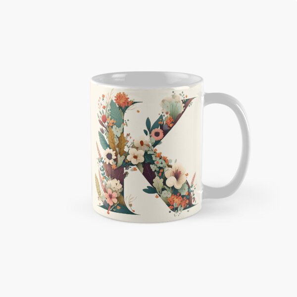 Item preview, Floral K Monogram - Vintage Botanical Initial designed and sold by BinormalStuidos.
