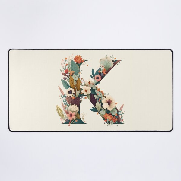 Item preview, Floral K Monogram - Vintage Botanical Initial designed and sold by BinormalStuidos.