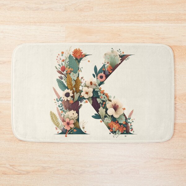Item preview, Floral K Monogram - Vintage Botanical Initial designed and sold by BinormalStuidos.