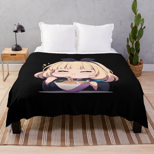 Item preview, Blue Exorcist Shiemi Moriyama Eating Ramen Cute Blonde Hair Kawaii Anime designed and sold by Raslbazola.