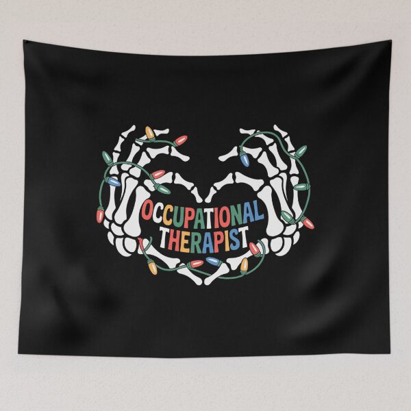 Item preview, OT Occupational Therapy Skeleton Hand Heart Christmas Light designed and sold by Idarmotar.