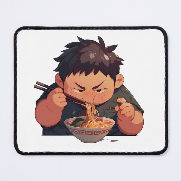 Item preview, Blue Exorcist Renzo Shima Eating Ramen Funny Expression Kawaii Anime designed and sold by Raslbazola.