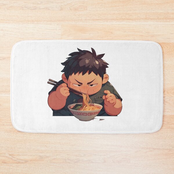 Item preview, Blue Exorcist Renzo Shima Eating Ramen Funny Expression Kawaii Anime designed and sold by Raslbazola.