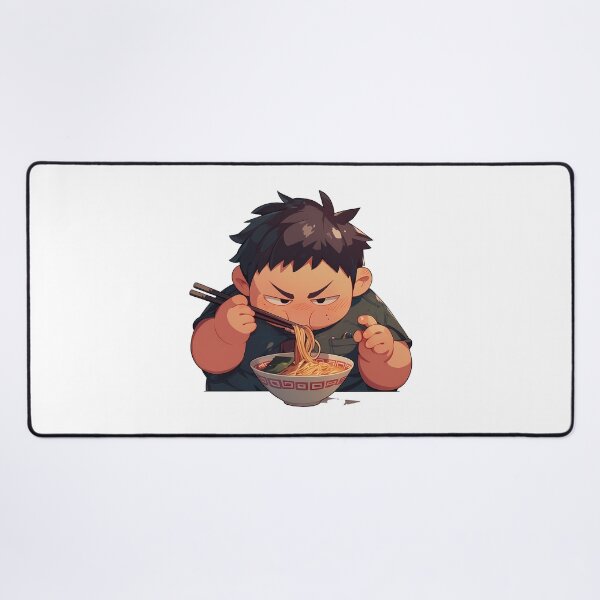 Item preview, Blue Exorcist Renzo Shima Eating Ramen Funny Expression Kawaii Anime designed and sold by Raslbazola.