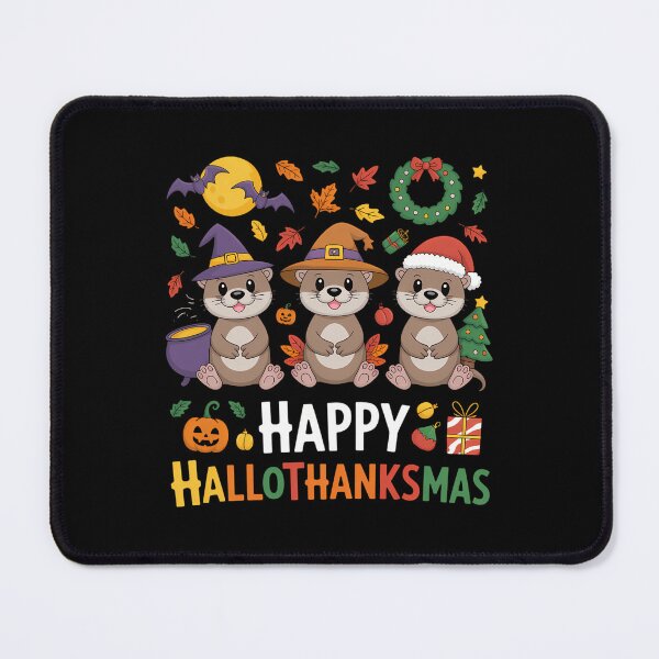 Item preview, Otter Halloween Pup Christmas Happy Hallothanksmas Otters designed and sold by Idarmotar.