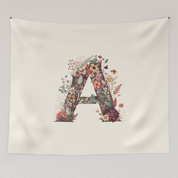 Item preview, Floral A Monogram - Vintage Botanical Initial designed and sold by BinormalStuidos.