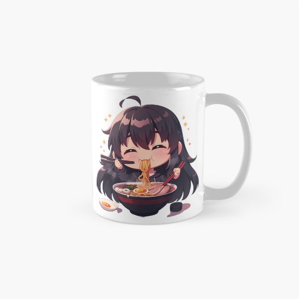 Item preview, Ga Kill Akame Enjoying Ramen Cute Black Hair Kawaii Anime designed and sold by Raslbazola.