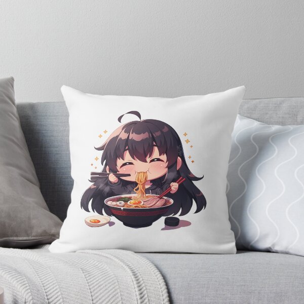 Item preview, Ga Kill Akame Enjoying Ramen Cute Black Hair Kawaii Anime designed and sold by Raslbazola.