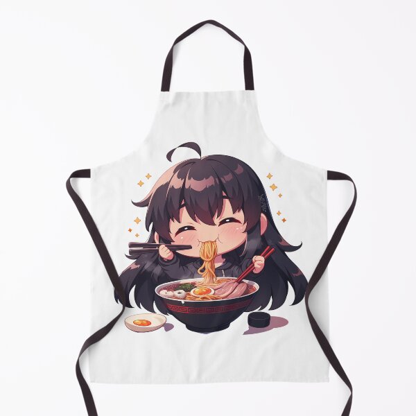 Item preview, Ga Kill Akame Enjoying Ramen Cute Black Hair Kawaii Anime designed and sold by Raslbazola.