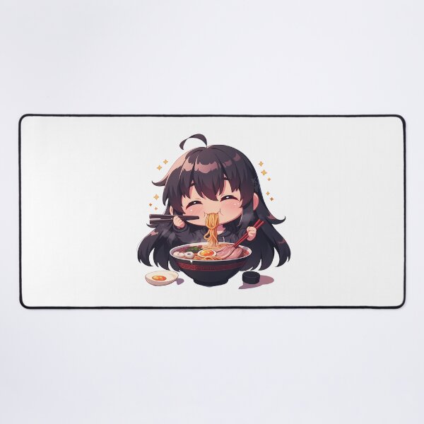 Item preview, Ga Kill Akame Enjoying Ramen Cute Black Hair Kawaii Anime designed and sold by Raslbazola.