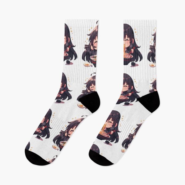 Item preview, Ga Kill Akame Enjoying Ramen Cute Black Hair Kawaii Anime designed and sold by Raslbazola.