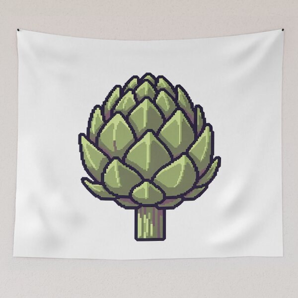 Item preview, Artichoke Pixel Art Retro 8-Bit Veggie designed and sold by k3rstman1.