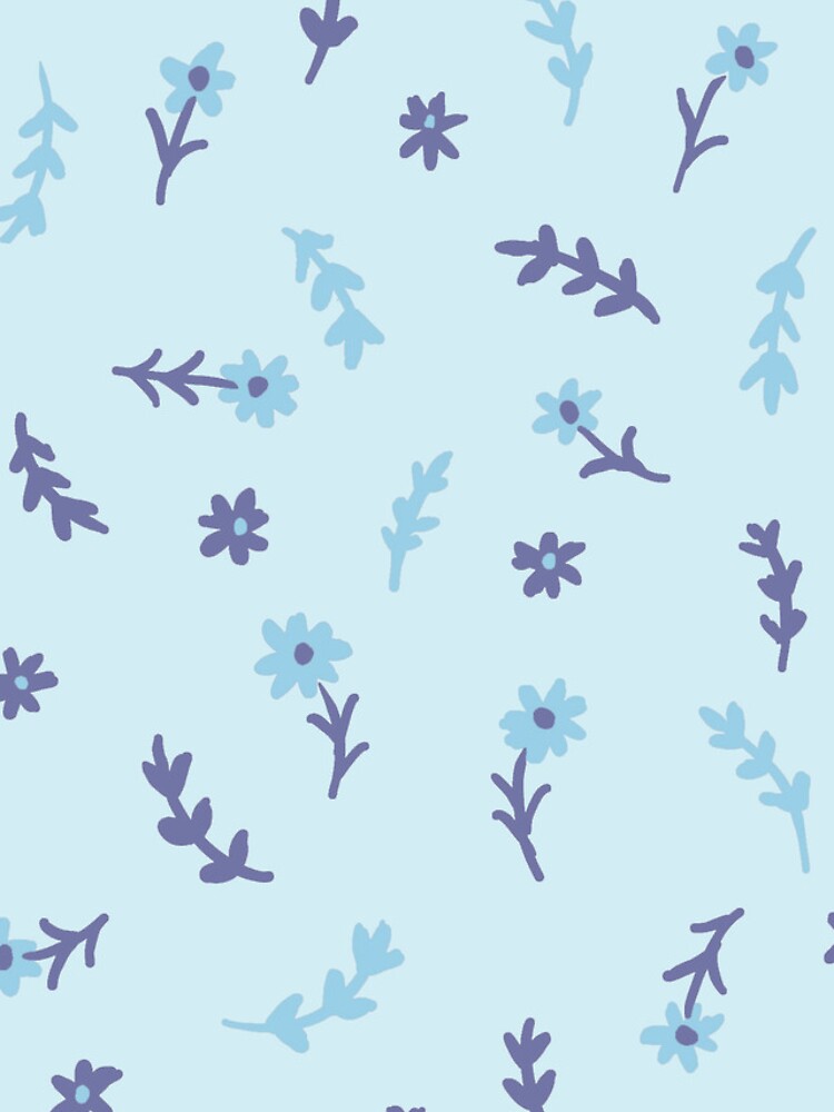 Thumbnail 5 of 5, iPhone Case, Light Blue Floral Pattern designed and sold by Gradasee.