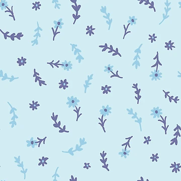 Artwork thumbnail, Light Blue Floral Pattern by Gradasee