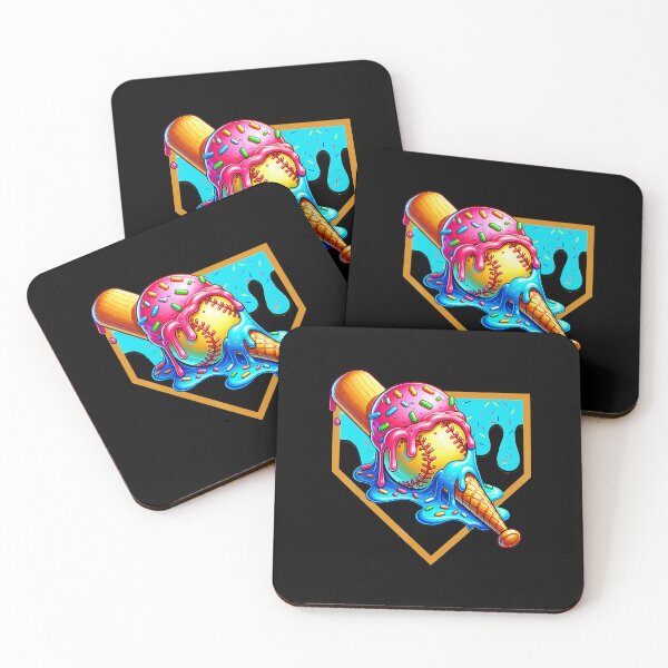 Item preview, Baseball Dripping Ice Cream Drip Youth Boys Baseball designed and sold by miaa-artistshop.