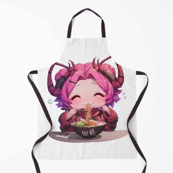 Item preview, Overlord Entoma Vasilissa Zeta Eating Ramen Pink Hair Kawaii Anime designed and sold by Raslbazola.