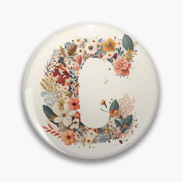 Item preview, Floral C Monogram - Vintage Botanical Initial designed and sold by BinormalStuidos.