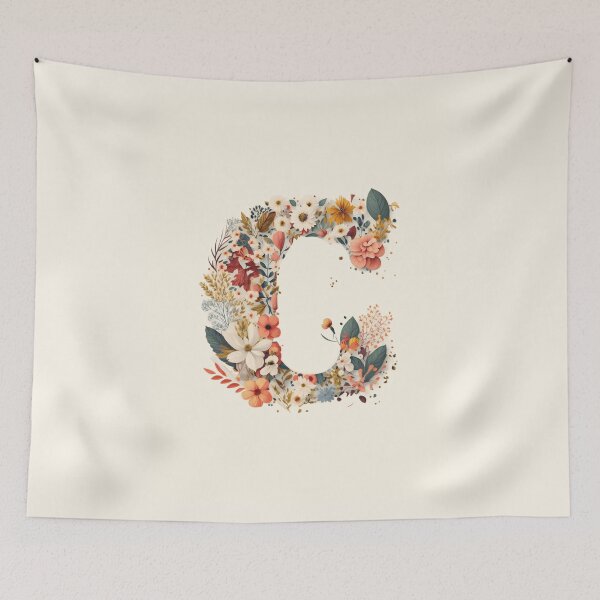 Item preview, Floral C Monogram - Vintage Botanical Initial designed and sold by BinormalStuidos.