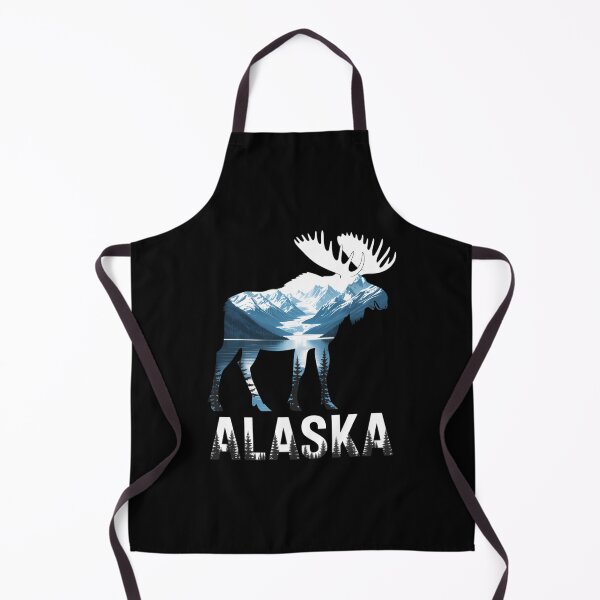 Item preview, Alaska Day Moose Snowy Mountain Alaskan Tourist or Resident designed and sold by HellD3vil-Art.