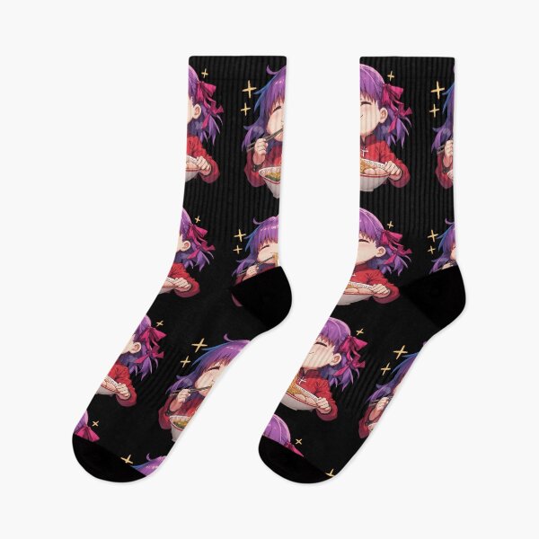 Item preview, Fate Stay Sakura Matou Enjoying Ramen Purple Hair Kawaii Anime designed and sold by Raslbazola.