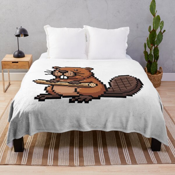 Item preview, Retro Beaver Pixel Art Logger 8-Bit designed and sold by k3rstman1.