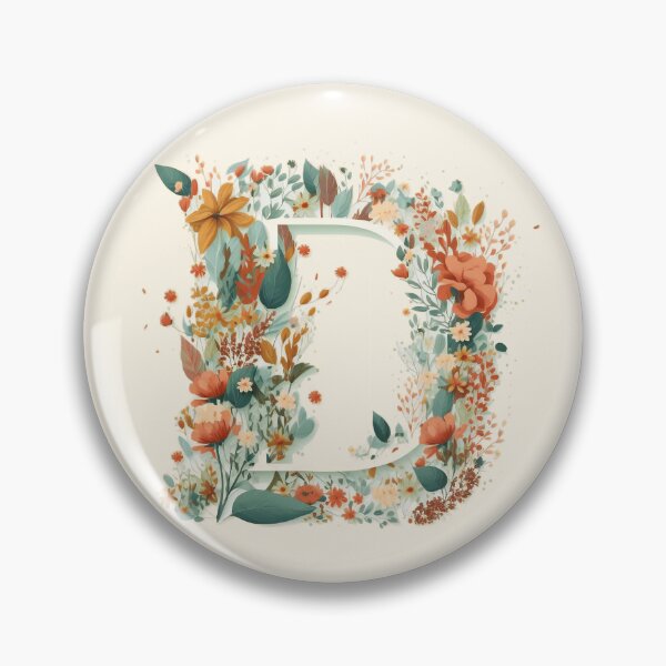 Item preview, Floral D Monogram - Vintage Botanical Initial designed and sold by BinormalStuidos.