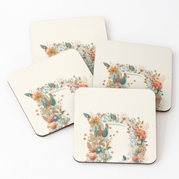 Item preview, Floral D Monogram - Vintage Botanical Initial designed and sold by BinormalStuidos.
