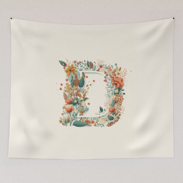 Item preview, Floral D Monogram - Vintage Botanical Initial designed and sold by BinormalStuidos.