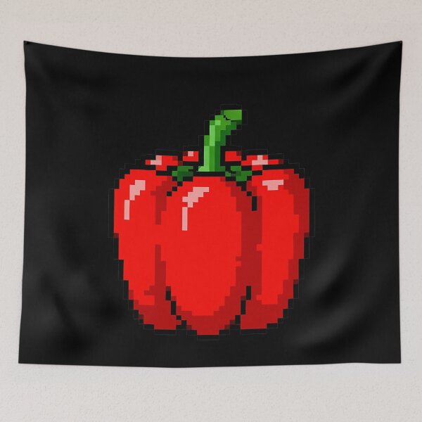 Item preview, Red Bell Pepper Pixel Art Retro Veggie designed and sold by k3rstman1.