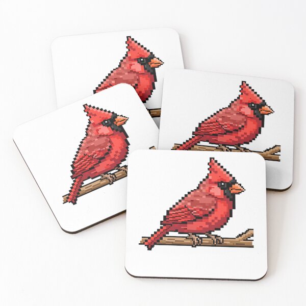 Item preview, Red Cardinal Pixel Art Bird 8-Bit designed and sold by k3rstman1.
