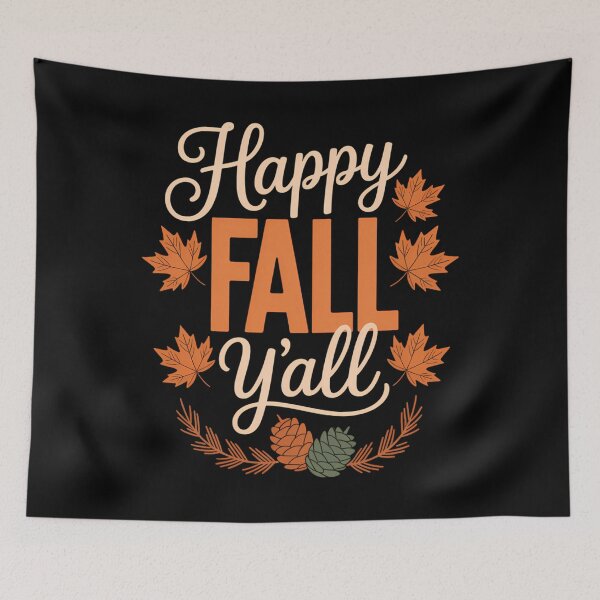Item preview, Happy Fall Y'all Fall Turkeys Happy Thanksgiving designed and sold by ValerieRodrigue.