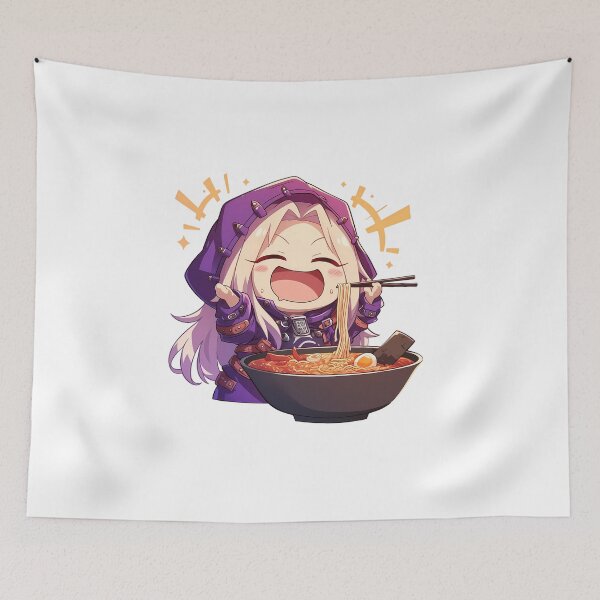 Item preview, Illyasviel von Einzbern Enjoying Ramen Fate Stay Night Chibi Anime designed and sold by Raslbazola.