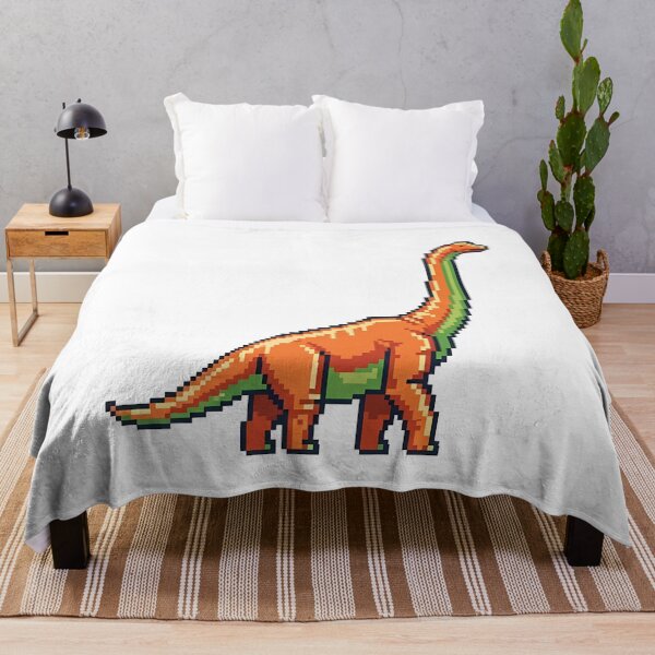 Item preview, Retro Brachiosaurus Pixel Art Dino designed and sold by k3rstman1.