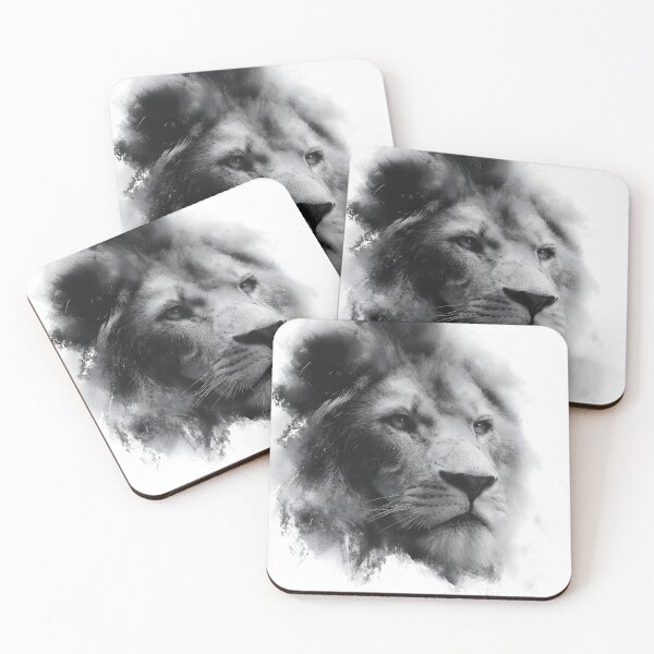 Item preview, Black and white sketch of a beautiful lion designed and sold by dcrc.