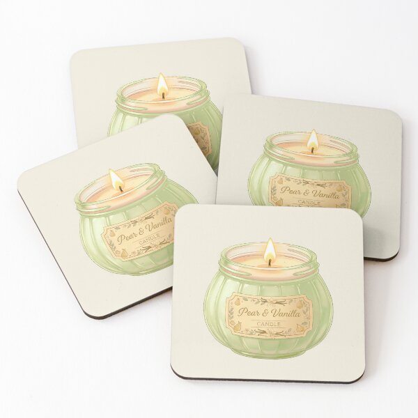 Item preview, Cozy Goodness Pear Vanilla Scented Candle Jar - Aesthetic Candle Art designed and sold by scicilysimonee.