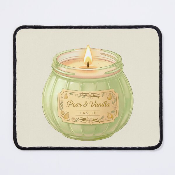 Item preview, Cozy Goodness Pear Vanilla Scented Candle Jar - Aesthetic Candle Art designed and sold by scicilysimonee.