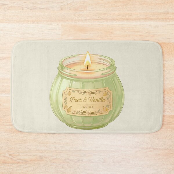Item preview, Cozy Goodness Pear Vanilla Scented Candle Jar - Aesthetic Candle Art designed and sold by scicilysimonee.