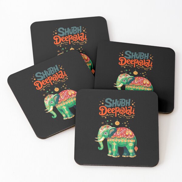 Item preview,  Indian Festival of Lights  |  Shub Dipaavali , Happy Diwali ver10c | Indian Deepavali Celebration with Diyas, Rangoli & Lord Ganesha | Hindu Festival Art & Gifts|yoga designed and sold by CosmicNook1.