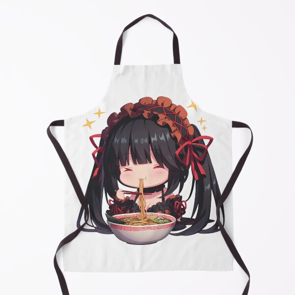 Item preview, Kurumi Tokisaki Enjoying Ramen Date A Live Chibi Anime designed and sold by Raslbazola.
