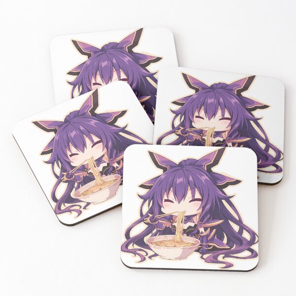 Item preview, Kurumi Tokisaki Enjoying Ramen Date A Live Chibi Anime designed and sold by Raslbazola.