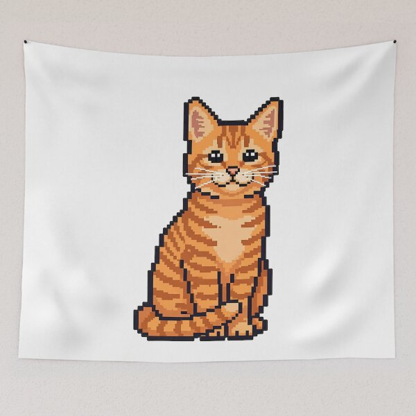 Item preview, Pixel Art Orange Tabby Cat Retro designed and sold by k3rstman1.