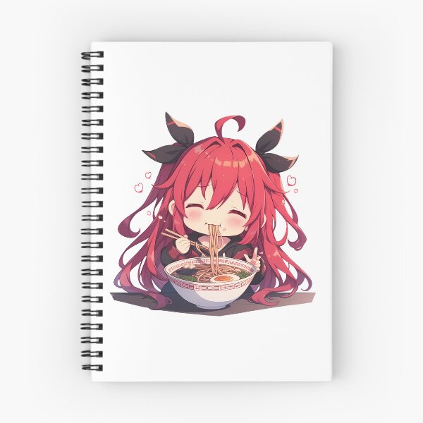 Item preview, Kotori Itsuka Enjoying Ramen Date A Live Chibi Anime designed and sold by Raslbazola.