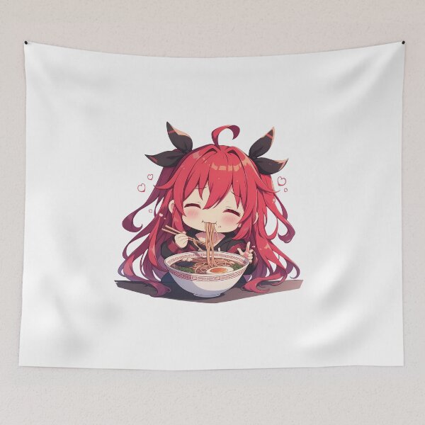 Item preview, Kotori Itsuka Enjoying Ramen Date A Live Chibi Anime designed and sold by Raslbazola.