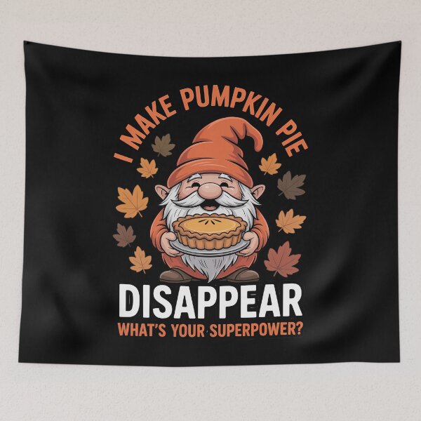 Item preview, Thanksgiving Gnome Fall Autumn Funny Pumpkin Pie designed and sold by ValerieRodrigue.