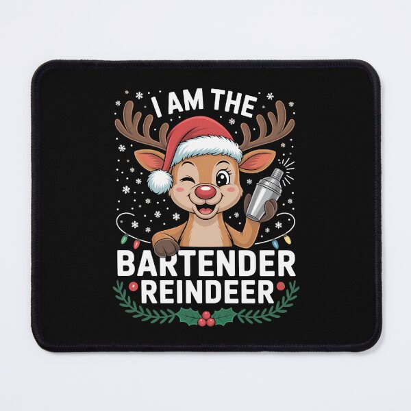 Item preview, Bartender Reindeer Christmas Family designed and sold by CookWorldLaughs.
