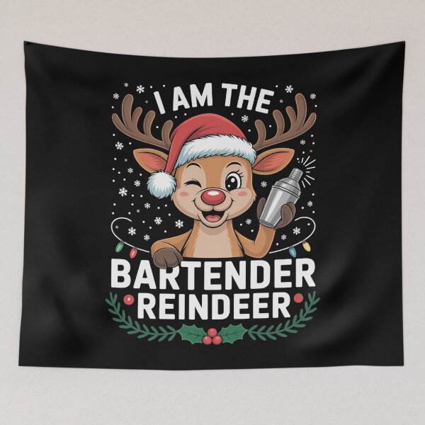 Item preview, Bartender Reindeer Christmas Family designed and sold by CookWorldLaughs.