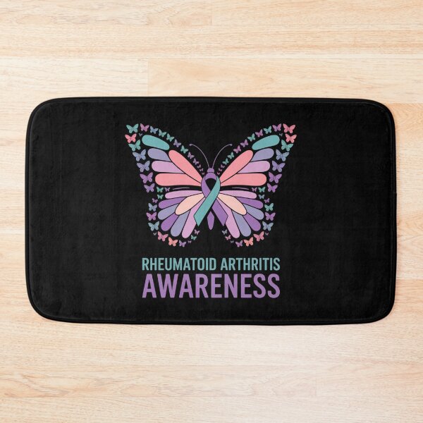 Item preview, Butterflies Rheumatoid Arthritis Awareness Ribbon Support designed and sold by CookWorldLaughs.